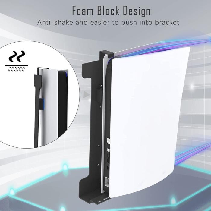 Bild 4, PS5 Universal Väggfäste I Metall För Konsol, Handkontroll, Headset