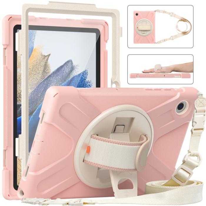 Bild 1, Galaxy Tab A8 10.5 Roterande X-Shape Hybrid Skal