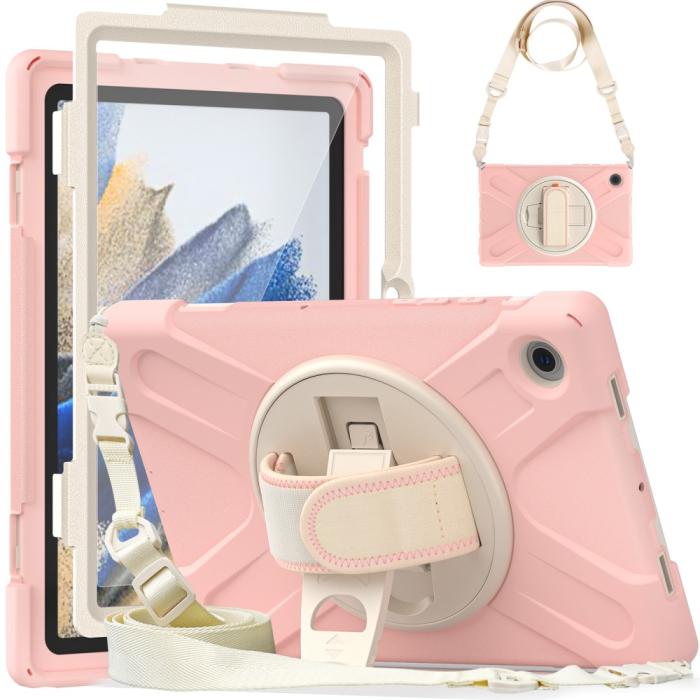 Bild 2, Galaxy Tab A8 10.5 Roterande X-Shape Hybrid Skal