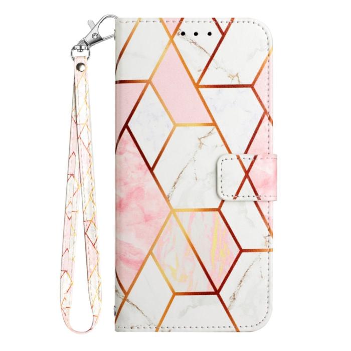 Bild 6, Xiaomi 12T / 12T Pro Fodral Marmor Ljus Rosa/Vit