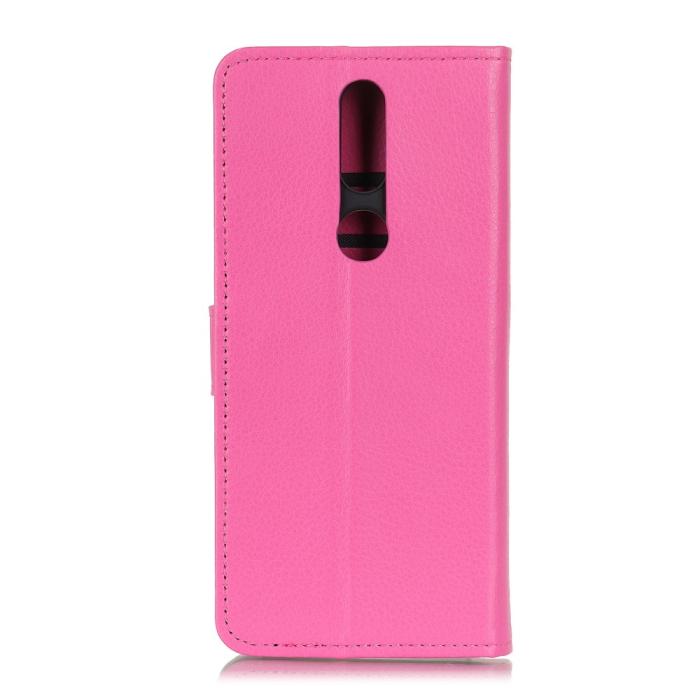 Bild 3, Nokia 2.4 - Litchi Läder Fodral - Rosa