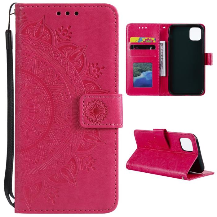 Bild 1, Xiaomi Mi 11 - Mandala Läder Fodral - Rosa