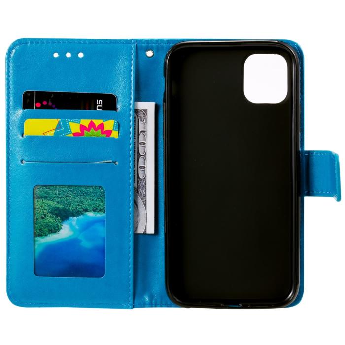 Bild 4, Xiaomi Mi 11 - Mandala Läder Fodral - Blå