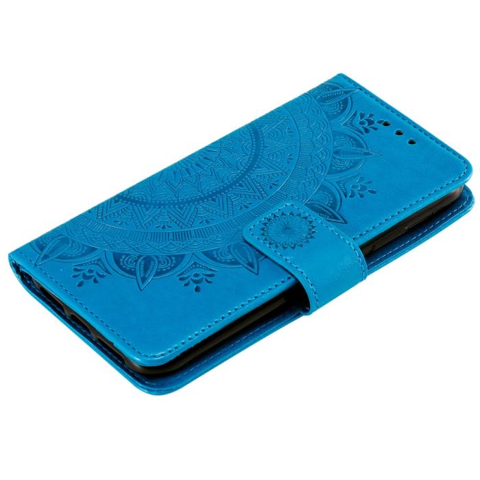 Bild 5, Xiaomi Mi 11 - Mandala Läder Fodral - Blå