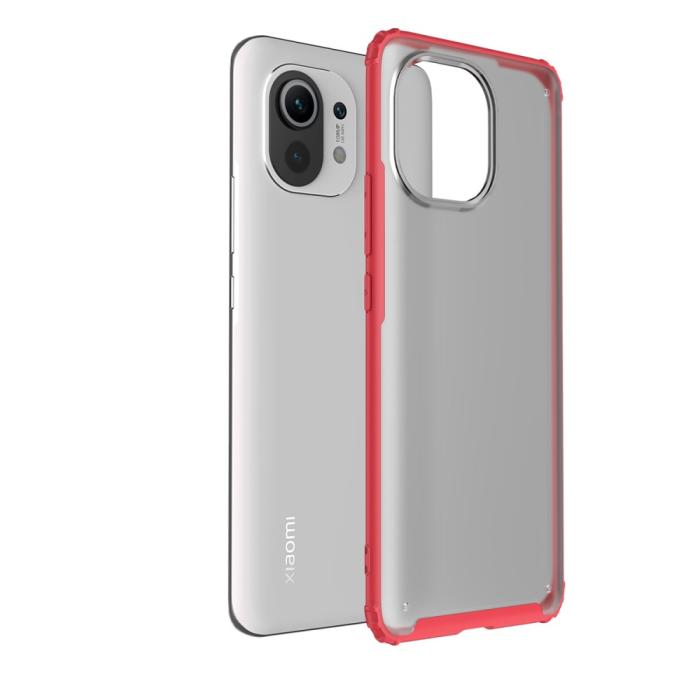 Bild 1, Xiaomi Mi 11 - Shockproof Armor Hybrid Skal - Röd