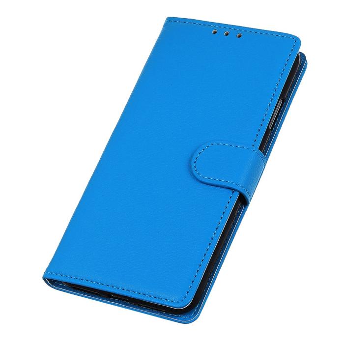 Bild 4, Xiaomi Mi 11 - Litchi Läder Fodral - Blå