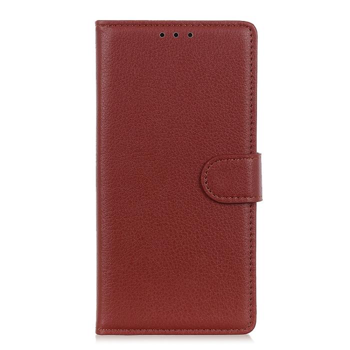 Bild 2, Xiaomi Mi 11 - Litchi Läder Fodral - Brun