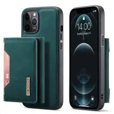 iPhone 13 - DG.MING 2in1 Skal Magnetisk Avtagbart Kortfack - Grön