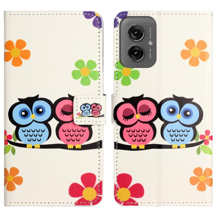 Bild 1, Motorola Moto G55 5G Fodral Med Tryck Ugglor