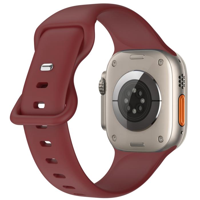 Bild 1, Silikon Armband Butterfly Apple Watch 41/40/38 mm (S/M) Vinröd