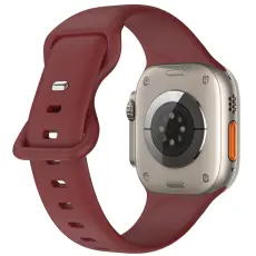 Silikon Armband Butterfly Apple Watch 42/41/40/38 mm (S/M) Vinröd