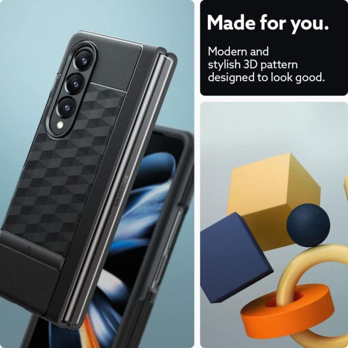 Bild 5, Spigen Caseology Galaxy Z Fold 5 Skal Parallax Matt Svart