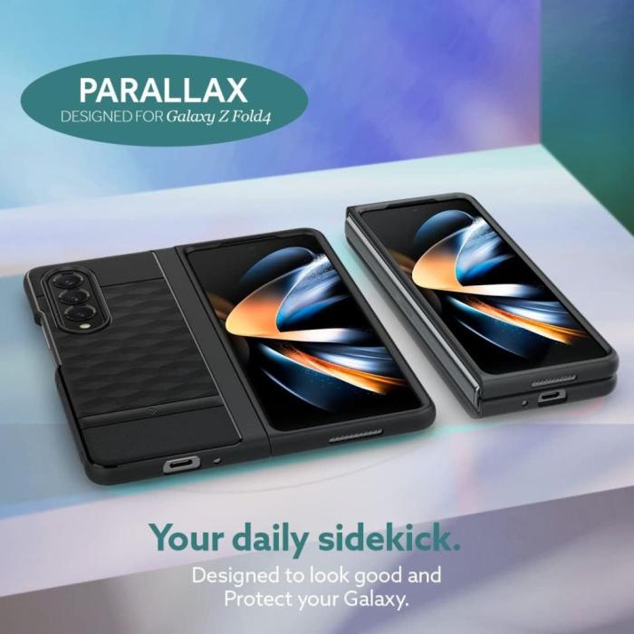 Bild 6, Spigen Caseology Galaxy Z Fold 5 Skal Parallax Matt Svart