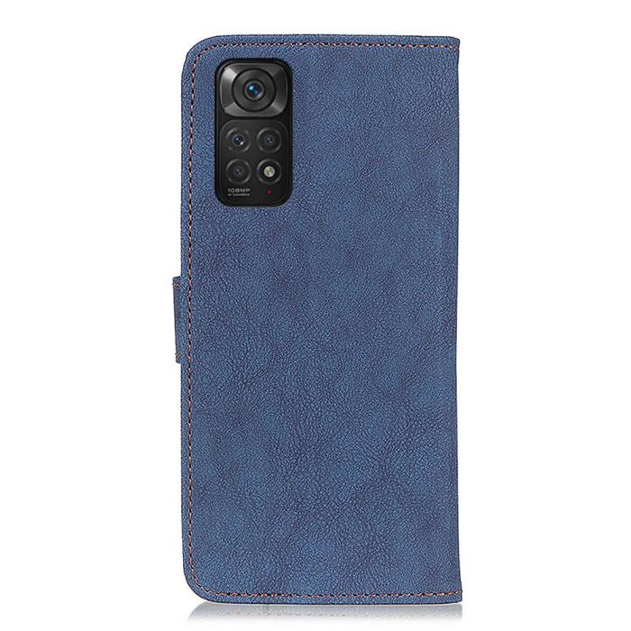 Bild 3, KHAZNEH Xiaomi Redmi Note 11 4G Fodral Split Läder Blå