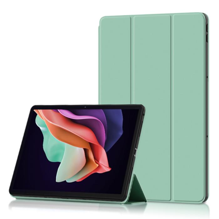 Bild 6, Lenovo Tab P11 Gen 2 Fodral Tri-Fold Läder Grön