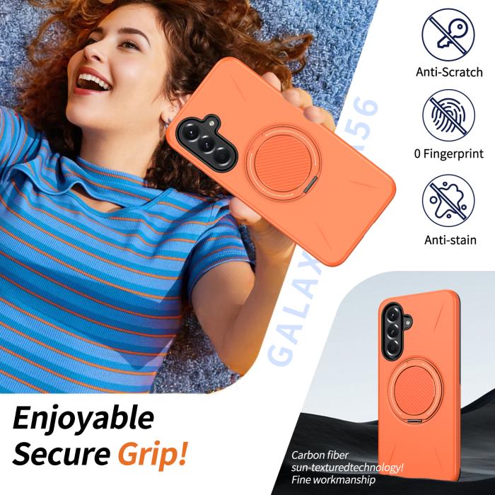 Bild 2, Samsung Galaxy A27 5G Skal Magsafe Kickstand Orange