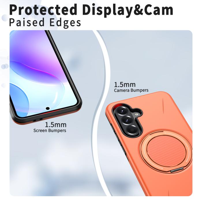 Bild 4, Samsung Galaxy A27 5G Skal Magsafe Kickstand Orange