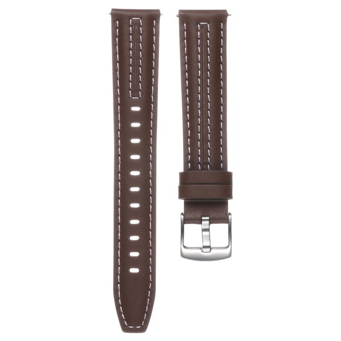 Bild 2, Klockarmband 18 mm Äkta Läder Mörk Brun