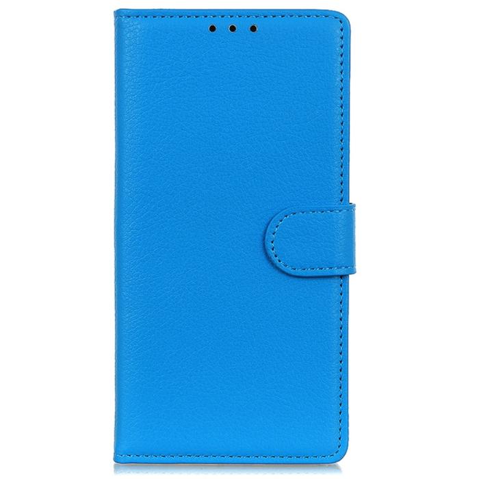 Bild 6, Samsung Galaxy A35 5G Fodral Litchi Läder Blå