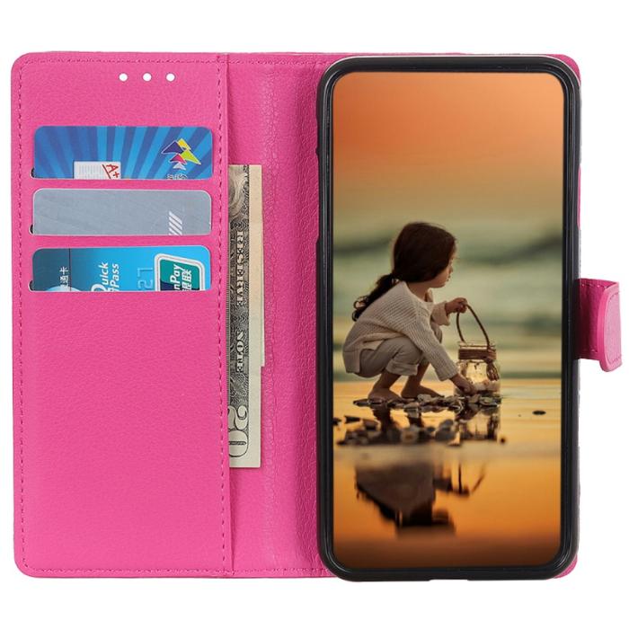 Bild 3, Samsung Galaxy A35 5G Fodral Litchi Läder Rosa