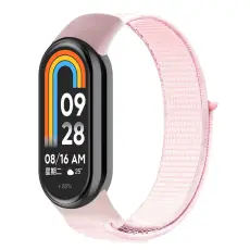 Xiaomi Smart Band 9/8 Armband Nylon Ljus Rosa