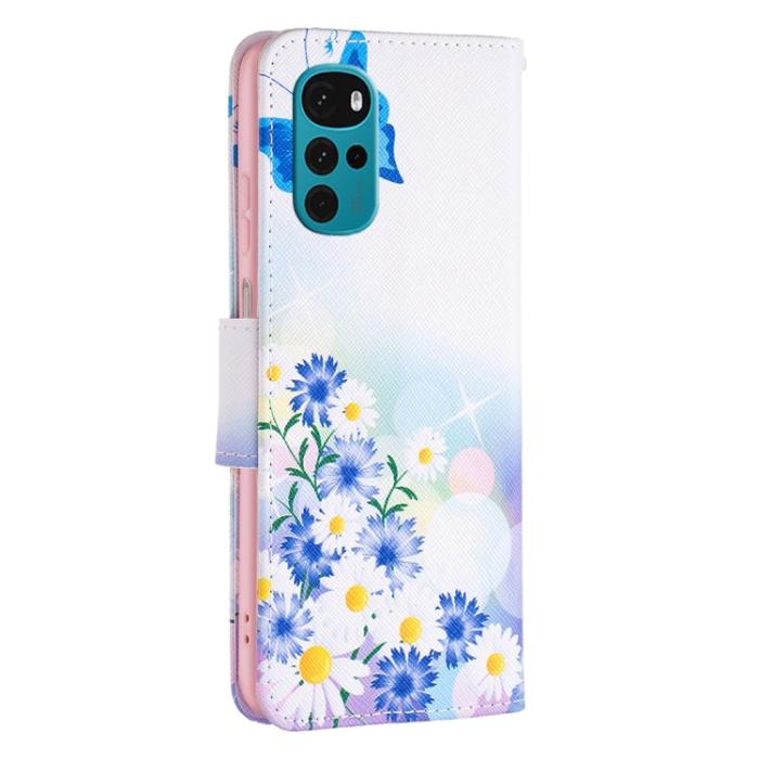 Bild 3, Motorola Moto G22 Fodral Tryck Blå Fjäril