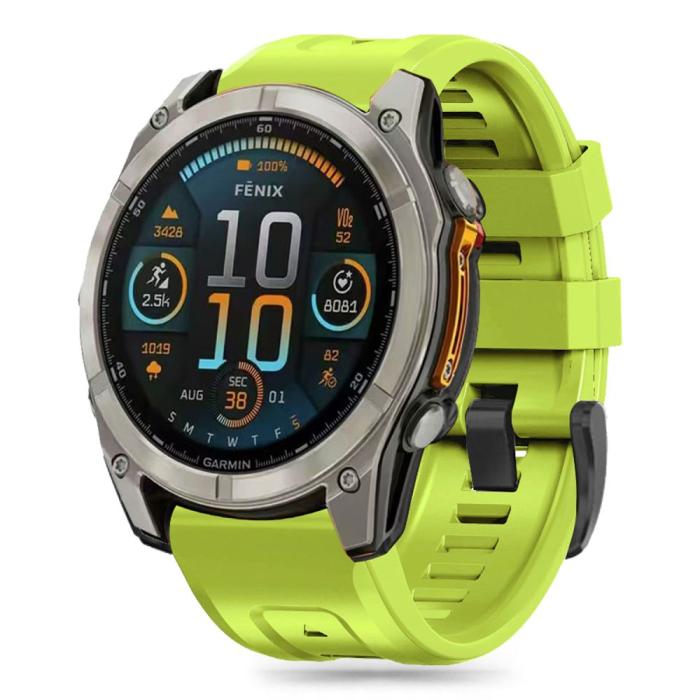 Bild 1, Tech-Protect Garmin Fenix 5/6/6 Pro/7/8/E 47 mm Armband Silicone Lime