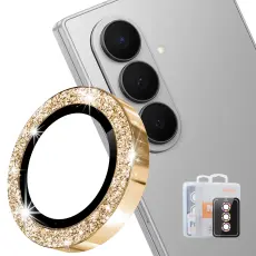 ENKAY Samsung Galaxy Z Fold 8 Ultra Linsskydd Glitter Guld