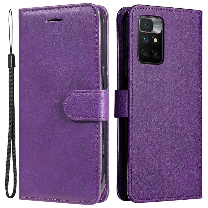Bild 1, Xiaomi Redmi 10 Fodral Solid Läder Lila