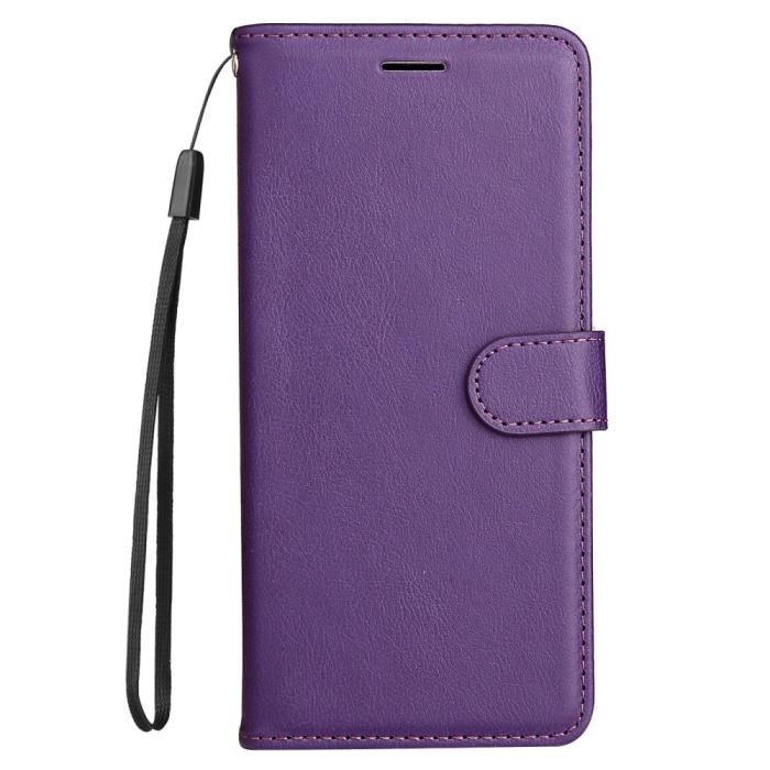 Bild 3, Xiaomi Redmi 10 Fodral Solid Läder Lila