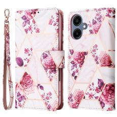 Samsung Galaxy A07 Fodral L&auml;der Marmor Rosa