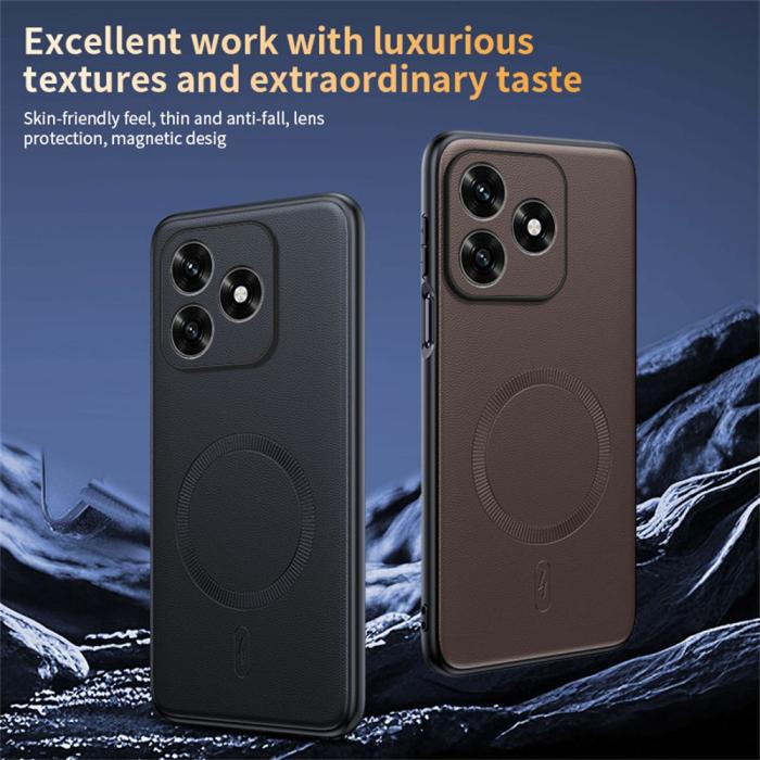 Bild 5, Honor X5c Plus Skal MagSafe Läder Svart