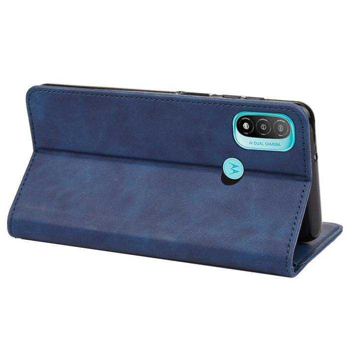 Bild 5, Motorola Moto E20 / E40 Fodral Flip Skin Touch Blå