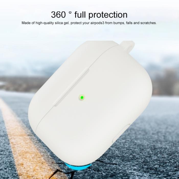 Bild 3, AirPods 3 Skal Silikon Med Krok Vit