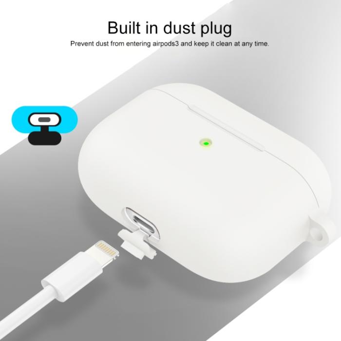 Bild 4, AirPods 3 Skal Silikon Med Krok Vit