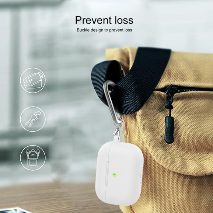 Bild 6, AirPods 3 Skal Silikon Med Krok Vit