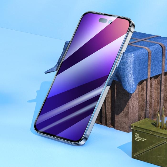 Bild 4, HOCO iPhone 14 Pro Skärmskydd Ez Fit Heltäckande Härdat Glas