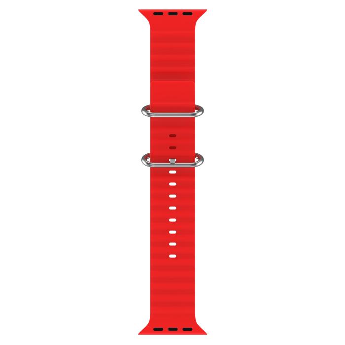 Bild 3, Apple Watch 41/40/38 mm Armband Ocean Wave Röd