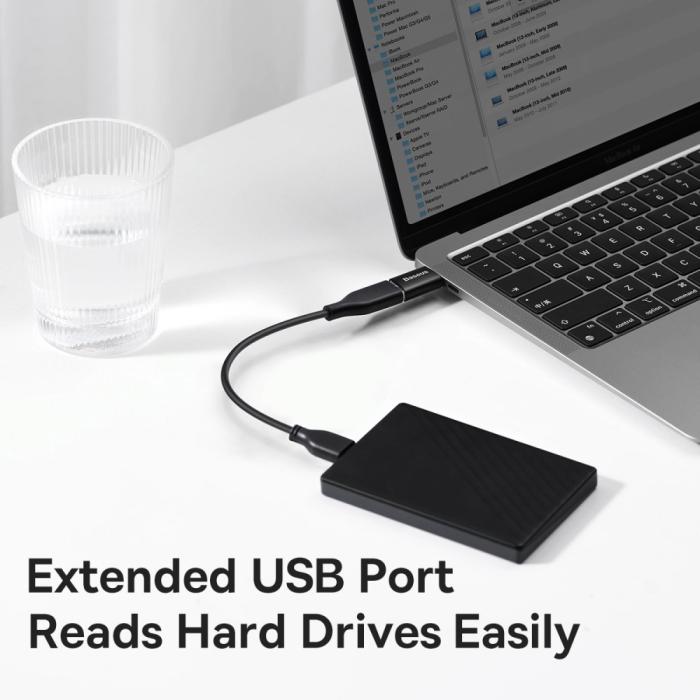 Bild 5, BASEUS Adapter USB-C - USB-A 3.1 Konverterare Svart