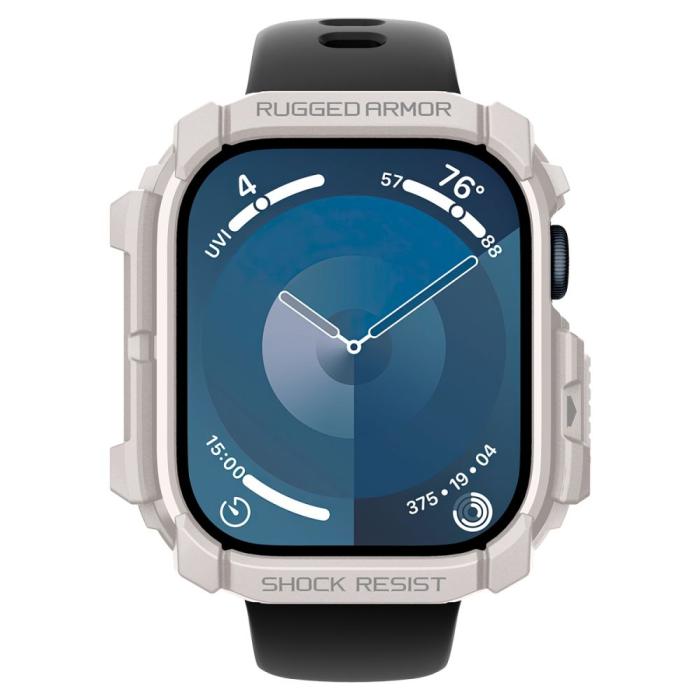 Bild 4, Spigen Apple Watch 11/10 46 mm Skal Rugged Armor Dune Beige