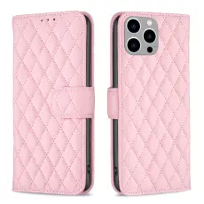 iPhone 15 Pro Max Fodral Diamond L&auml;der Rosa