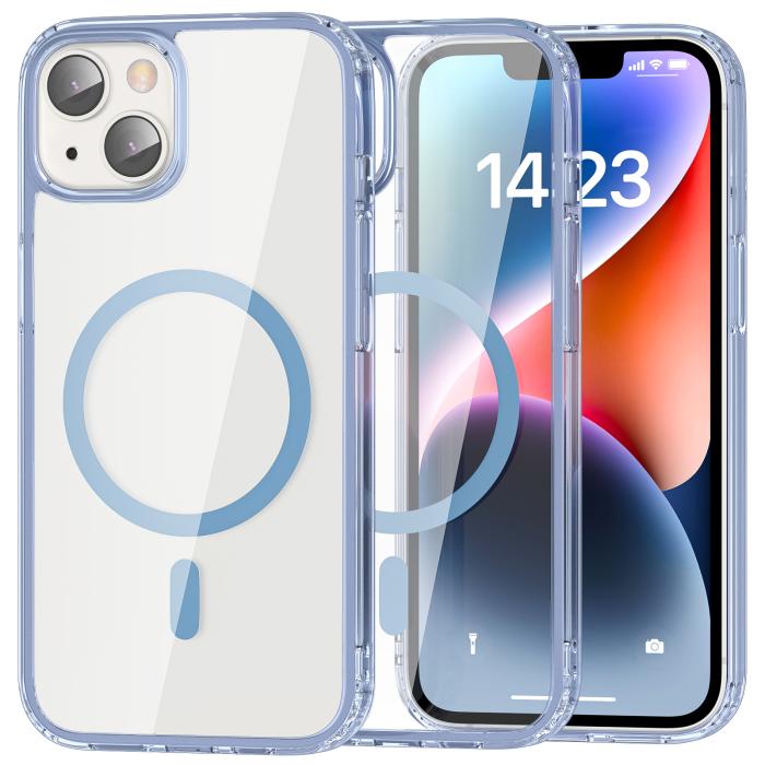 Bild 1, ColorPop iPhone 14 Skal CH MagSafe Transparent/Ljus Blå