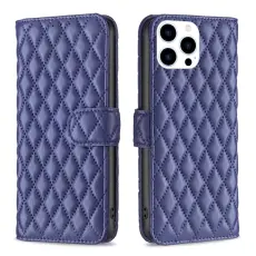 iPhone 15 Pro Fodral Diamond Läder Blå