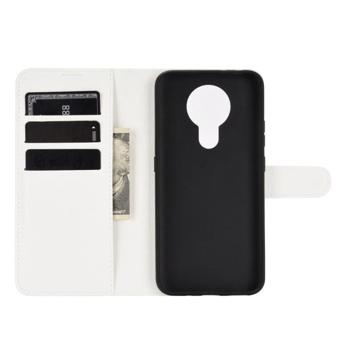 Bild 3, Nokia 3.4 - Litchi Läder Fodral - Vit