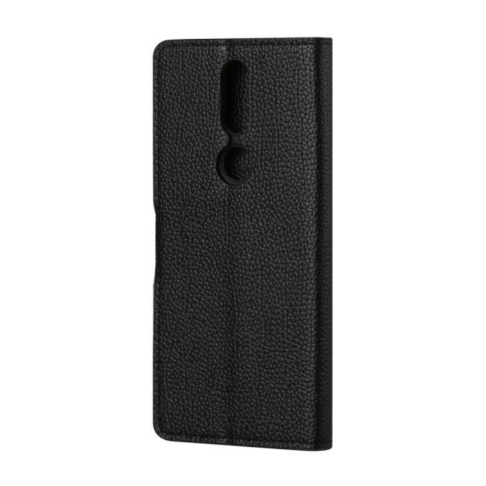 Bild 3, Nokia 2.4 - Litchi Läder Fodral - Svart