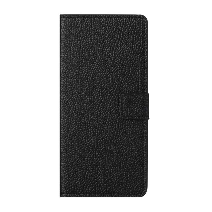Bild 4, Nokia 2.4 - Litchi Läder Fodral - Svart