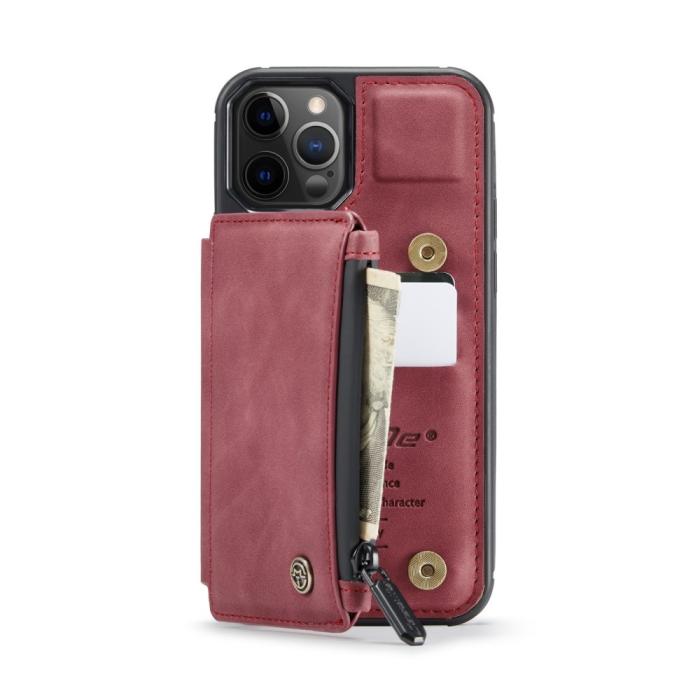 Bild 3, iPhone 12 Pro Max - CASEME Skal med Plånboksfunktion - Vinröd