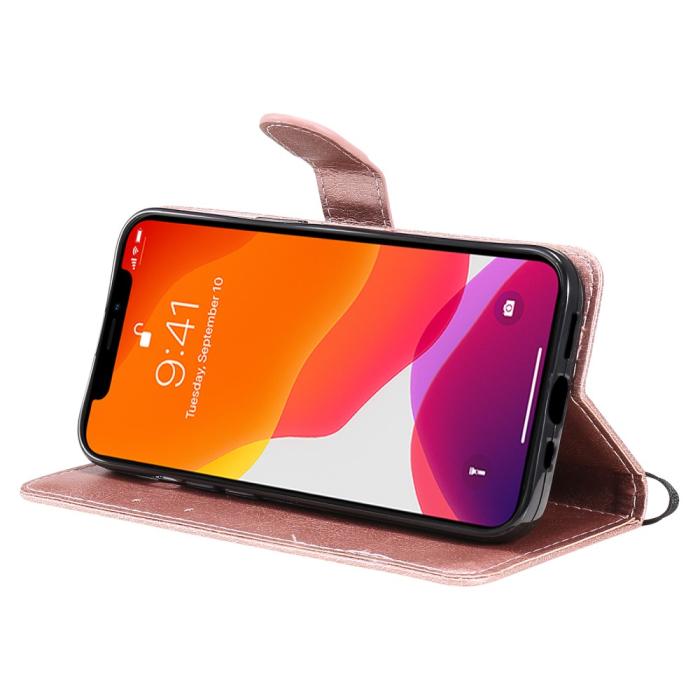 Bild 6, iPhone 13 - Solid Plånboksfodral - Roséguld