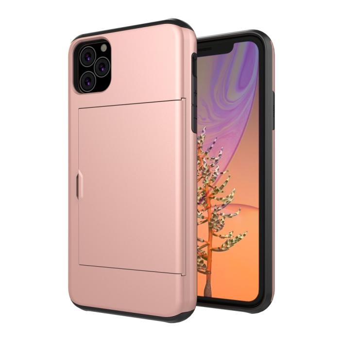 Bild 3, iPhone 11 - Hybrid skal med kortfunktion - Roséguld