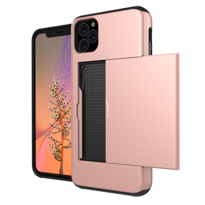 Bild 4, iPhone 11 - Hybrid skal med kortfunktion - Roséguld